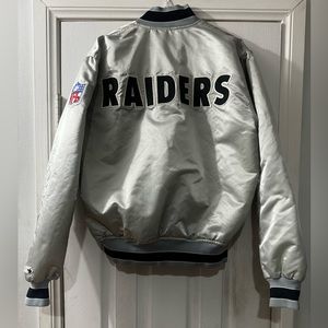 Vintage Raiders starter Jacket rare Silver size medium mens